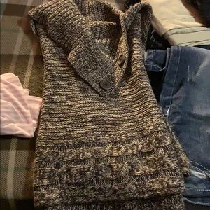 Brown and a light tan poncho